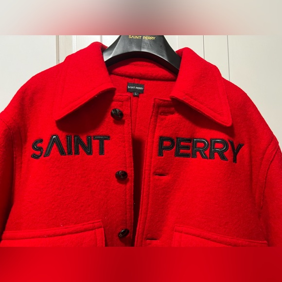 Red and blk Saint Perry Mens jacket - Picture 2 of 4
